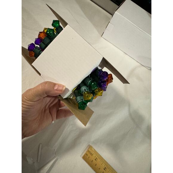 NIB Halloween Gemstone String Lights 50 Count 120V ETL Certified Plug In - Picture 3 of 4